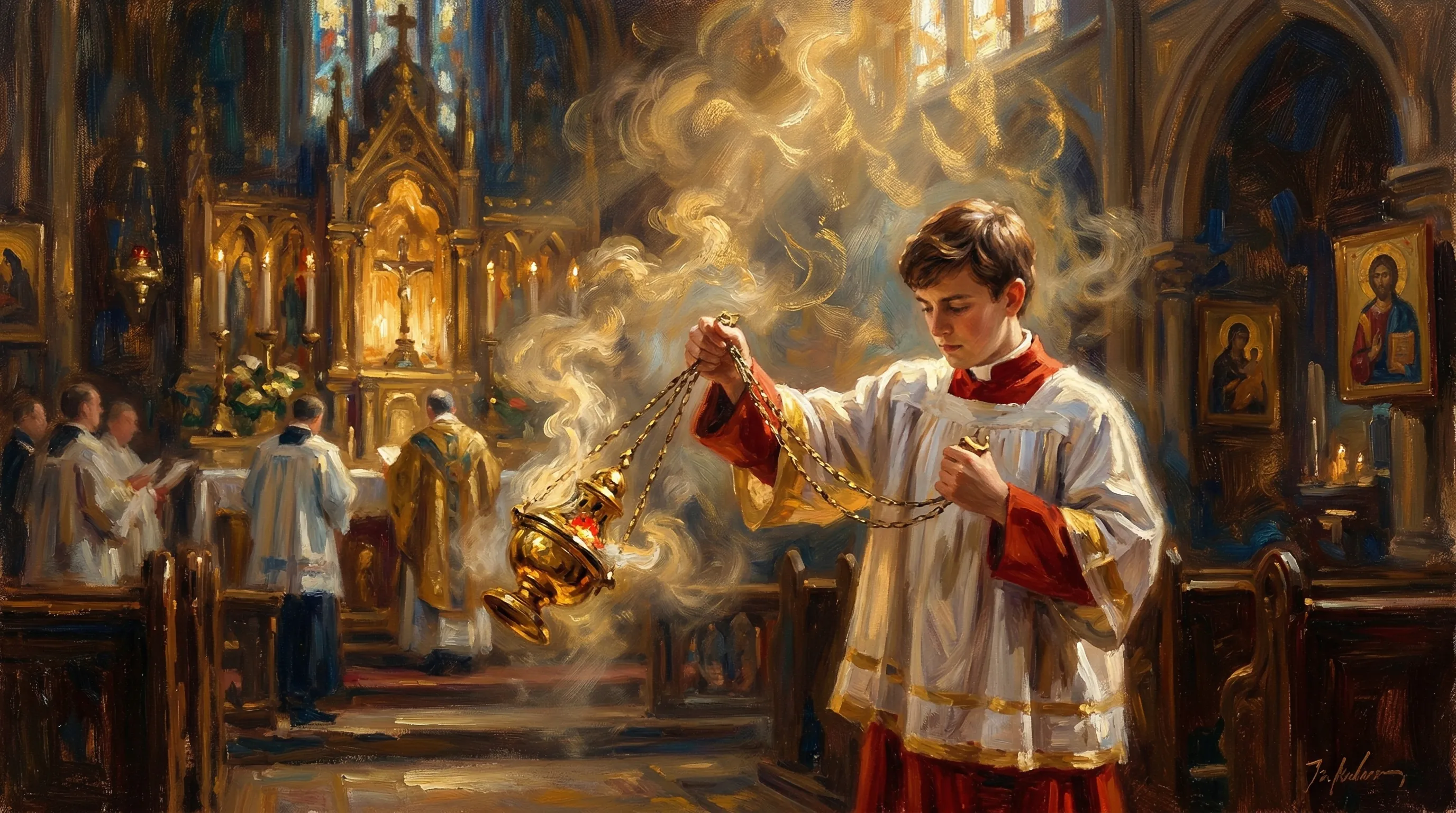 Rollen am Altar: Leuchterträger, Weihrauch und mehr